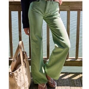 Denimist High Rise Boot Cut Faded Green Jeans Size 28